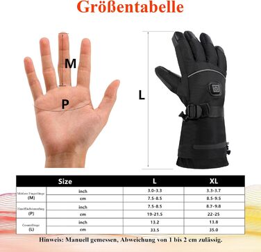 Обогріваючі рукавички Minthouz 5V 5000mAh USB-C з регулюванням температури, водонепроникний сенсорний екран, 3 режими нагріву, для активного відпочинку та роботи на вулиці