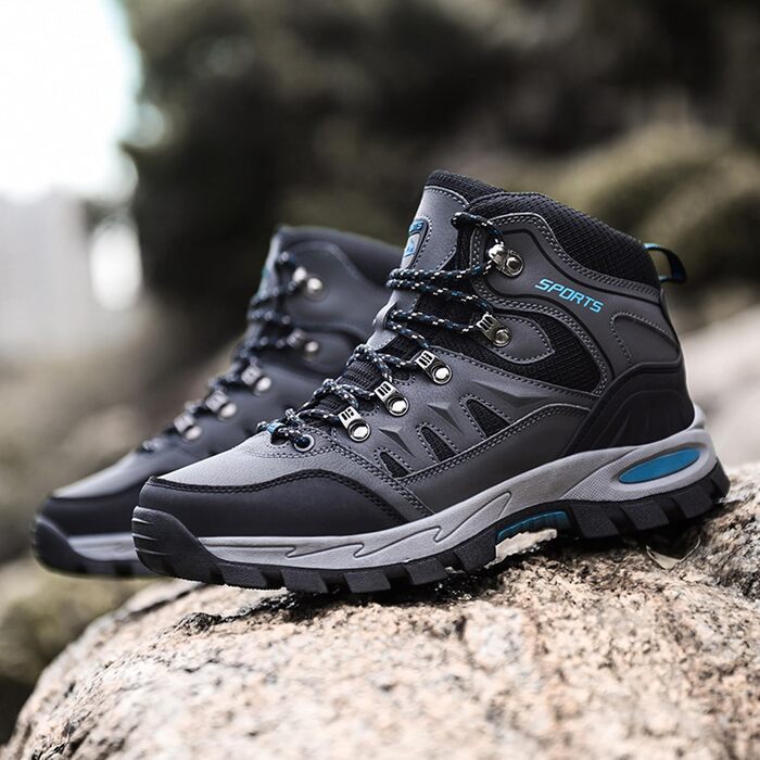 Черевики для трекінгу чоловічі та жіночі, легкі туристичні черевики, спортивне взуття для кемпінгу, сірі (41 EU)