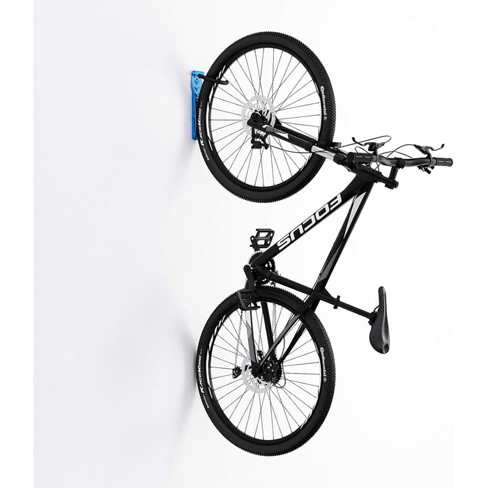 WELLGRO Тримач для велосипеда на стіну - сталевий кронштейн, гачок, стійка для велосипеда - колір на вибір (Блакитний)