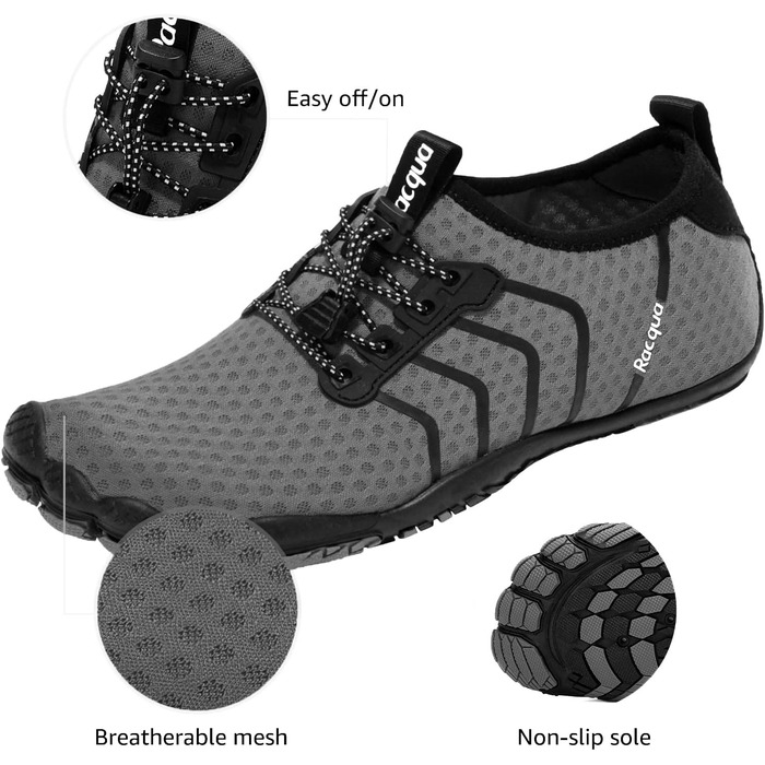 Водні черевики Raqua Composite Mesh для чоловіків та жінок (42 EU, сірий)