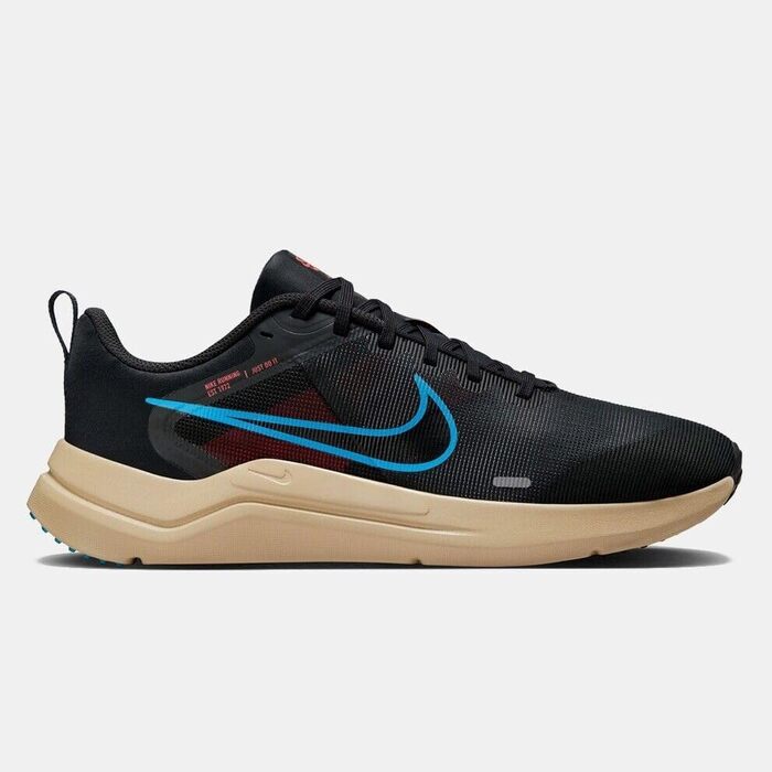 Чоловічі кросівки Nike Downshifter 12 (темно-сірий/хакі/червоний/синій), розмір 42 EU