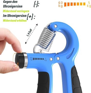 Набір для тренування зап'ястя 2 шт. (5-60 кг), тренажер для рук, для спортсменів та відновлення, FC0101 (Блакитний)