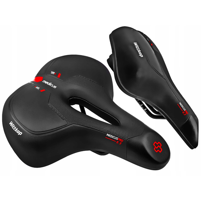 Гелеве велосипедне сідло Wittkop Medicus Pro 6.3 для MTB, трекінгових та міських велосипедів