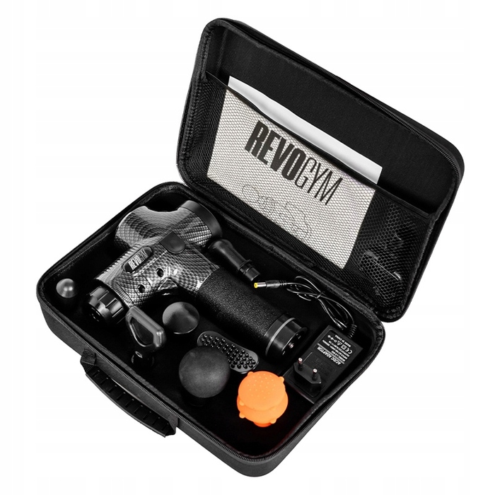Потужний перкусійний масажер для тіла, спини та стоп Massage Gun 100W, 8-в-1