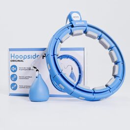 Leiser Smart Hula Hoop Gymside Hoopside Pro: для схуднення та фітнесу, з масажними шипами, 18 знімних секцій (Блакитний)