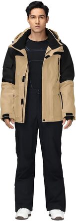 Комплект гірськолижний чоловічий HOTIAN: куртка та штани, теплий сніговий костюм, водонепроникний, вітронепроникний, для сноуборду та гірських лиж