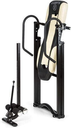Інверсійний стіл Klarfit Ease Delux для спини, до 136 кг, чорний/бежевий