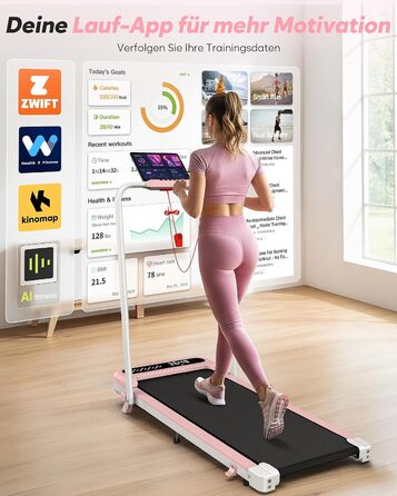 Складана бігова доріжка Cardirun 6-в-1 для дому та офісу, Walking Pad з регулюванням нахилу, 3.0 л.с., LED-дисплей, витримує до 150 кг, без встановлення