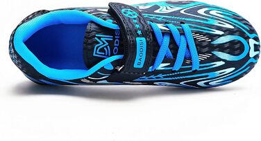 Дитячі футбольні бутси для хлопчиків та дівчаток. Зручні футбольні бутси для гри в залі та на вулиці. Професійні футбольні шиповані бутси для тренувань (38 EU, Синій)