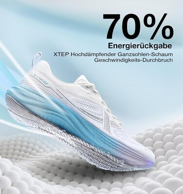Кросівки XTEP для бігу та джогінгу, широкі, білі, 44 EU, з амортизацією та дихаючими властивостями
