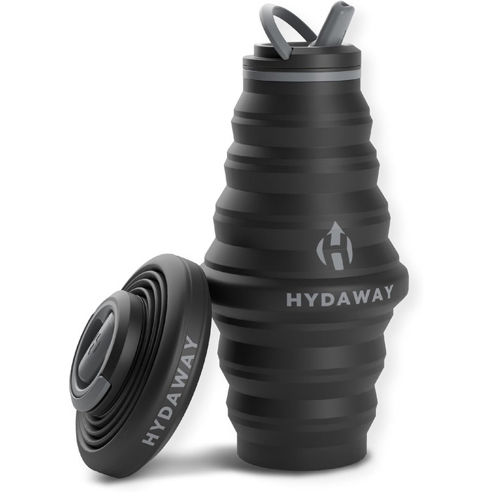 Складна пляшка для води HYDAWAY 750 мл, силіконова, з носиком, ультракомпактна, для подорожей, Midnight