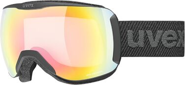 Гірськолижна маска uvex downhill 2100 V для жінок і чоловіків, фотохромна, антифог, універсальний розмір, чорна
