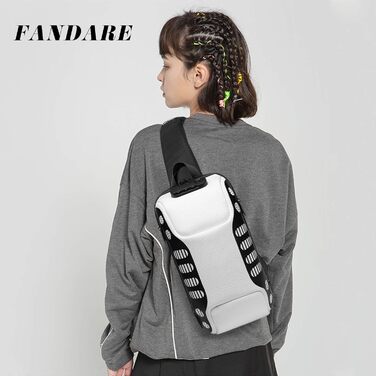 Сумка на плече FANDARE з USB, водонепроникна, поліестер, для чоловіків і жінок, антивор, для подорожей, спорту, міста, біла