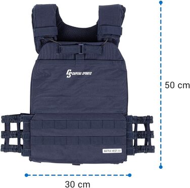 Capital Sports Battlevest 2.0 - Вага жилет для тренувань, 8.0/13.2 кг, у камуфляжі, синій, чорний, оливковий