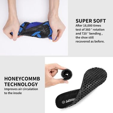 Чоловічі шкарпетки Grand Attack Barfußschuhe, мінімалістичні крос-тренери, підошва Zero Drop, широка передня частина (40.5 EU Weit, Zt609 Black Blue)