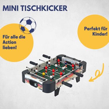 Настільний футбол Best Sporting Mini для дітей, 53×31 см, 12 гравців, 2 м'ячі, компактний дитячий кікер