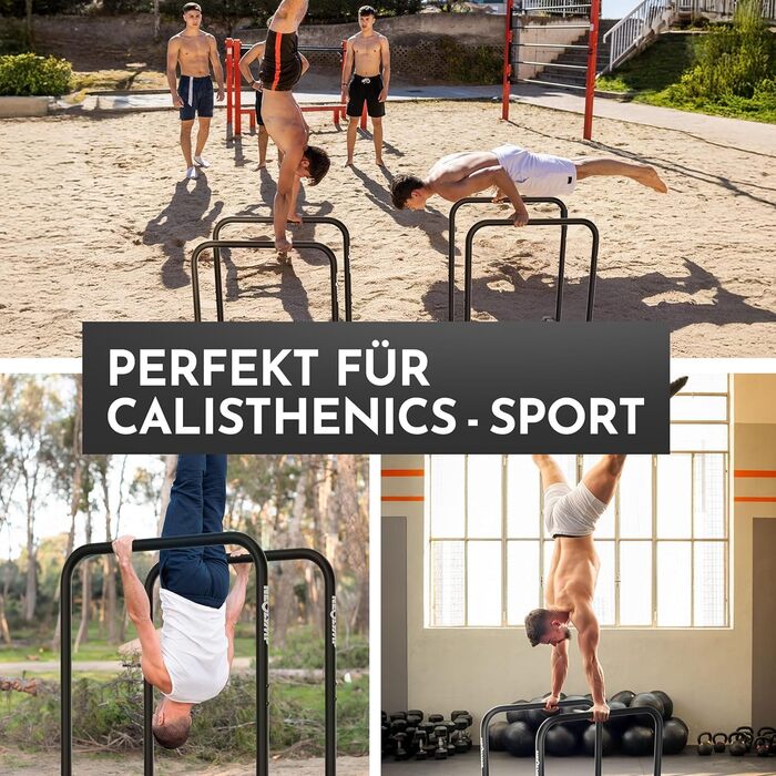 NEOLYMP Dip Station для віджимань: 400 кг, регульована ширина, з E-Book, антиковзні ніжки. Комплект для фітнесу вдома (турнік + еластична стрічка)