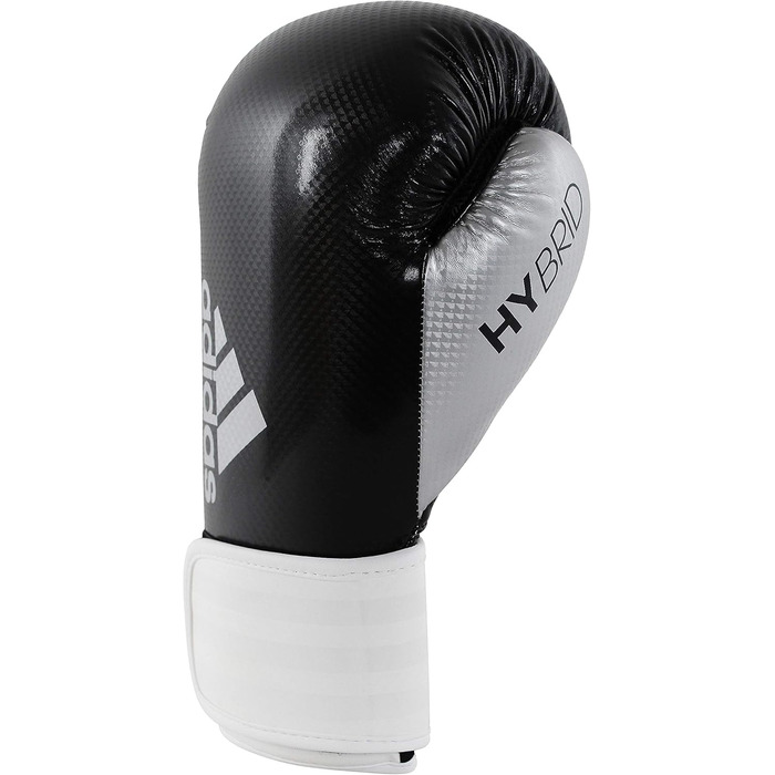 Боксерські рукавички adidas Hybrid 65, 10 унцій, чорні/білі, для чоловіків