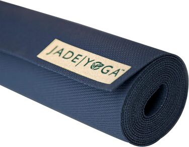 Йога-мат Jade Yoga Voyager 1,6 мм, темно-синій, портативний килимок для йоги, екологічний каучук