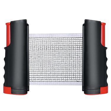Мережа для настільного тенісу Flintronic, висувна, портативна, 170 см, чорно-червона