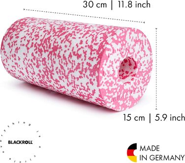 BLACKROLL MED Фасціальний ролик 30×15 см, м'який масажний ролик для чутливої шкіри, фітнес-рол для делікатного масажу, домашній тренажер, м'яка жорсткість, вироблено в Німеччині