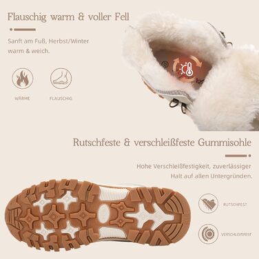 Зимові черевики для жінок, зимові чоботи, теплі трекінгові черевики, снігоступи, світло-бежевий колір, розмір 36-41, EU 38