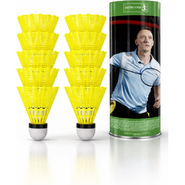 Жовті воланчики для бадмінтону: для тренувань та змагань. 12 шт.