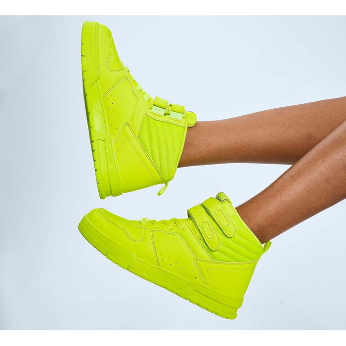Жіночі баскетбольні черевики Lucky Step з клямкою - стильні кросівки з екошкіри, 37 EU, лайм