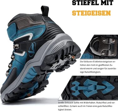 Дитячі зимові черевики Elaphurus: теплі, зручні, для прогулянок та трекінгу (36 EU, сапфір-блакитний)