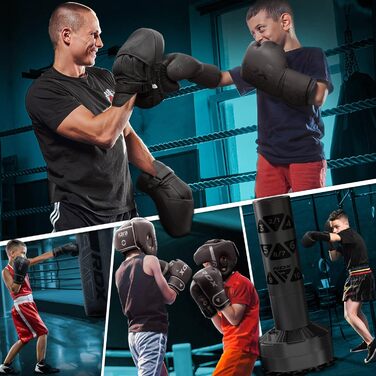 Дитячі боксерські рукавички RDX для муай-тай, кікбоксингу та MMA, 6oz, чорні, штучна шкіра Maya Hide, для спарингів і тренувань, карате, рукавички для боксерського мішка