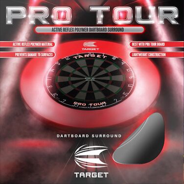 Захисне кільце для дартс-мішені Target Darts Pro Tour & VALE, червоно-чорне, універсальне, професійне обладнання для дартсу