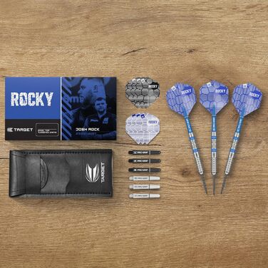 Дартс Target Josh Rock 80% вольфрам, 22/23/24 г, професійний набір з шафтами Pro Grip, крилами Pro Ultra та футляром