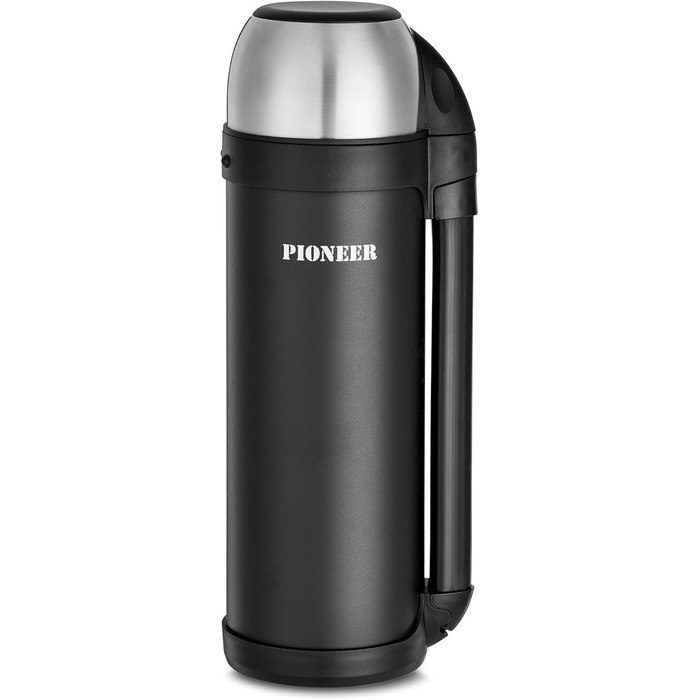 Термос Pioneer для вулиці з ручкою та чашкою, нержавіюча сталь, ізольований