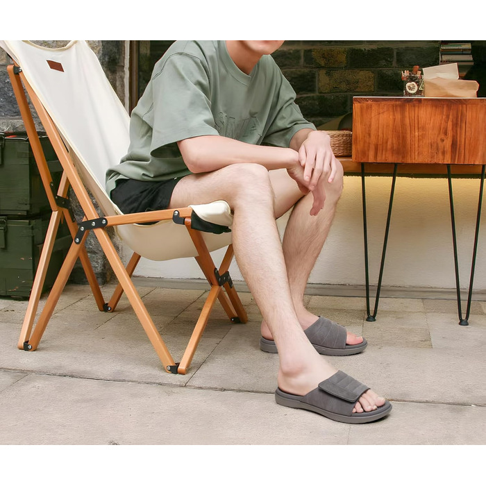 Чоловічі сандалі ONCAI з регульованими ремінцями, відкритим носком, сірі (48 EU)