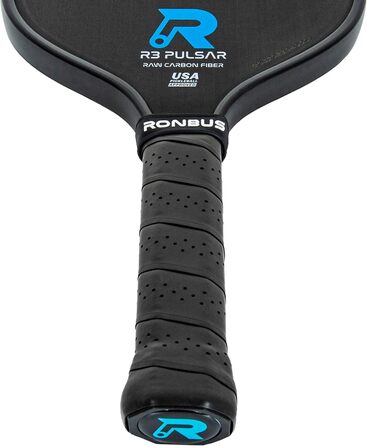 Ronbus R1/R3 Pulsar: Пікбол ракетка з вуглецевого волокна з серцем з поліпропіленових сот, 16 мм