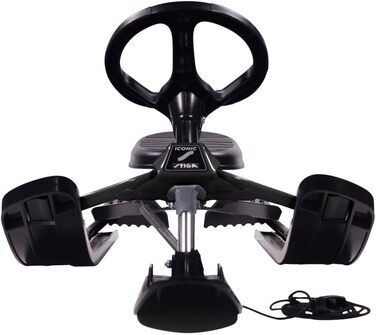 Санки STIGA Snowracer Iconic для дітей від 5 років, сталевий каркас, гальмо, трос, до 80 кг, зимові, сірі/чорні