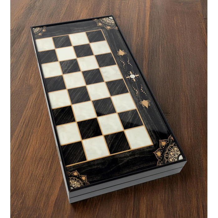 Настільна гра Нарди HBS GAMES Midnight Pearl, 48 см, дерев'яні фішки, для дорослих і друзів