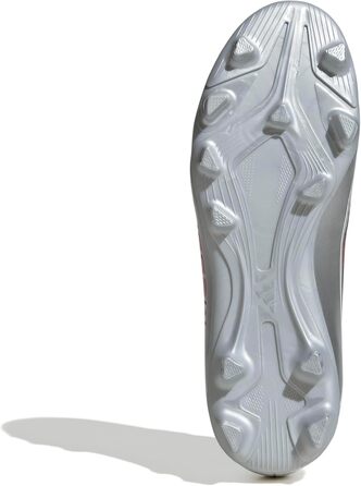 Дитячі футбольні бутси Adidas F50 Messi Club для гри на твердих та полімерних покриттях, розмір 37 1/3 EU, білий, червоний, сріблоний