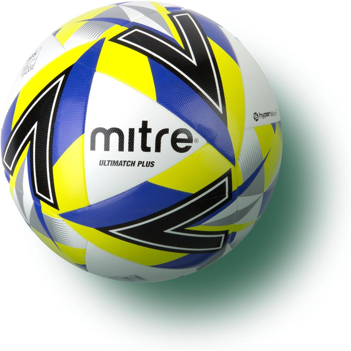 Футбольний м'яч Mitre Ultimatch розмір 4, підвищений контроль, зносостійкість, точність, біло-синій