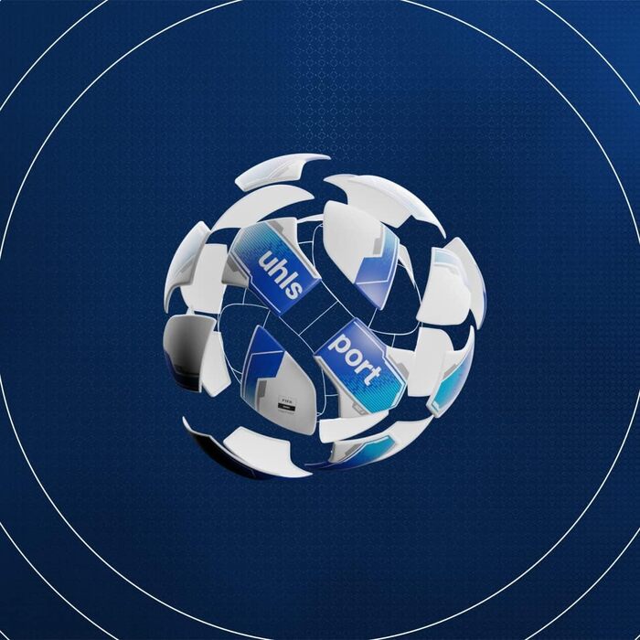 Футбольний м'яч Uhlsport Attack ADDGLUE, тренувальний, біло-синій, розмір 4, FIFA Basic