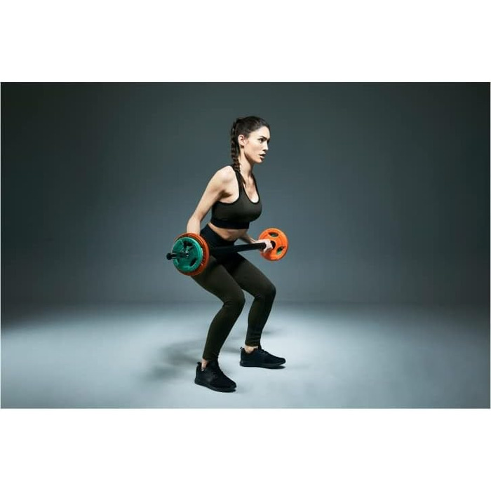 Диски для штанги GORILLA SPORTS, 1,25-30 кг, 30 мм, чавунні з гумовим покриттям, кольорові, окремо чи комплектом