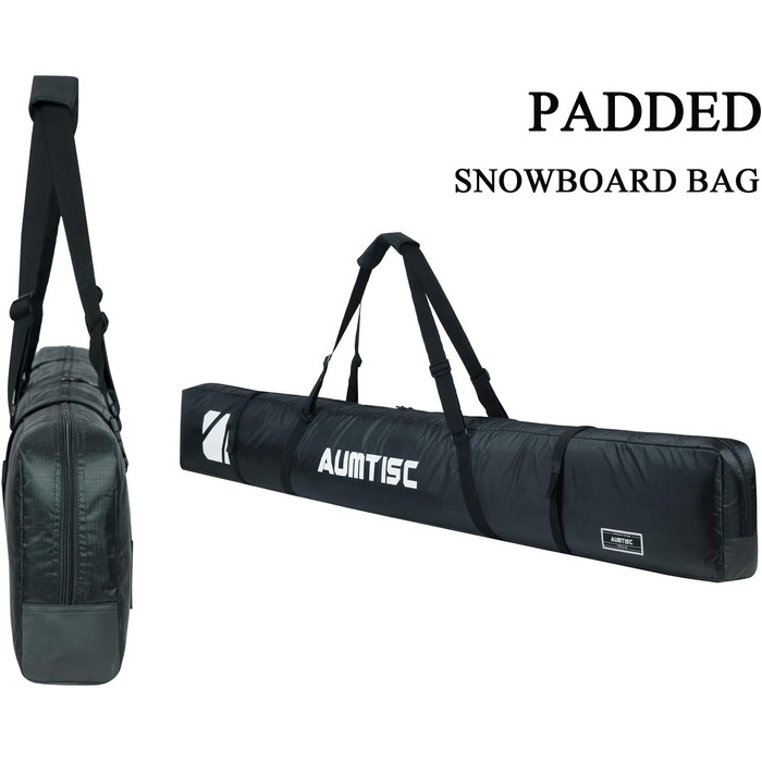 Чохол для лиж AUMTISC Skitasche: міцний, з регульованою ручкою, 170-185 см, чорний