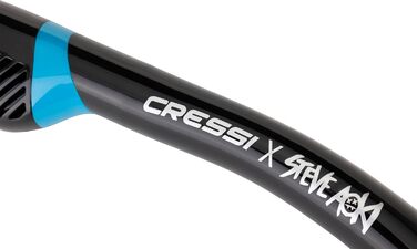 Маска та трубка Cressi x Steve Aoki HiroQuest Limited Edition - F-Dual, Supernova Dry, чорний/бірюзовий, Spectra лінзи