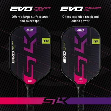 Падл для піклболу Selkirk Sport Evo Power-Max 2024 з поверхнею SpinFlex та ядром Rev-Hybrid-Polymer (Power, Маджента, XL, довга форма)