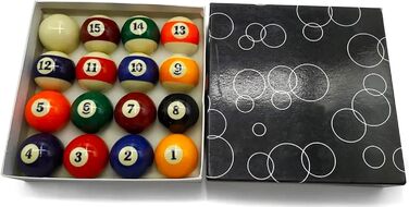 Професійна коробка для більярдних куль, стандартного розміру, повний набір американських більярдних куль (16 кульок), 57,2 мм