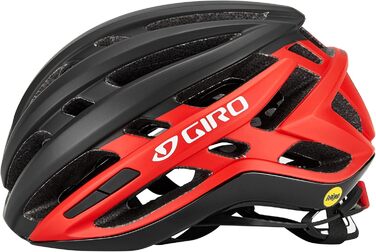 Велошолом Giro Agilis MIPS для чоловіків, розмір S (51-55 см), матовий чорний/яскраво-червоний
