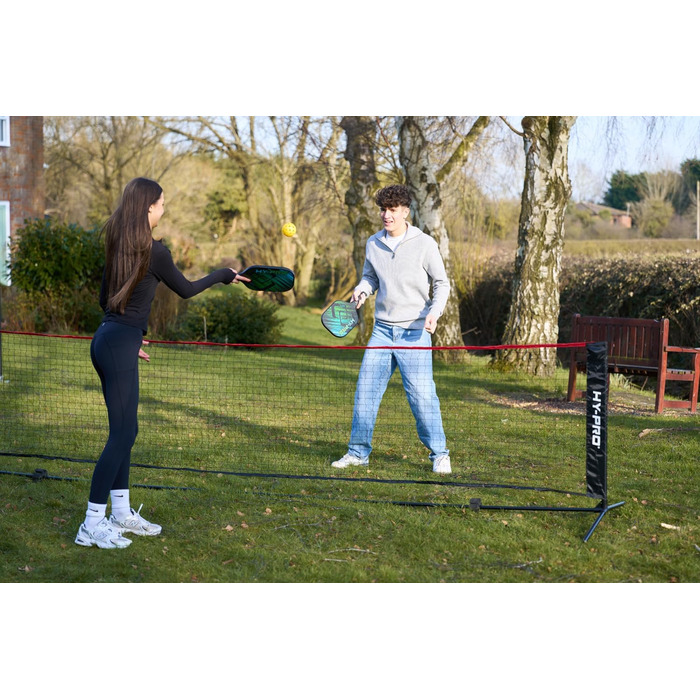 Регульована сітка Hy-Pro для бадмінтону, тенісу, піклболу та волейболу – 1,9 м висота, 3/4 м ширина, легка, з сумкою, для дітей та дорослих