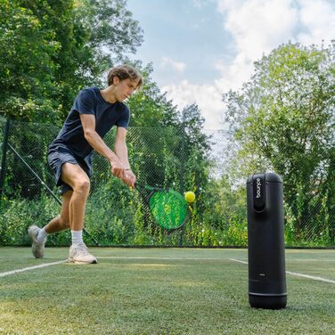 Відскочуючий тренажер для тенісу Bounce Tube Tennis – Контейнер для тенісних м'ячів – Подовжена служба x3 – Збереження відскоку – Вбудований насос для тенісних м'ячів