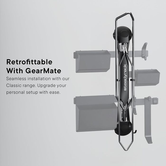 Тримач для велосипеда на стіну Steadyrack Classic Rack - Хромований, вертикальне зберігання