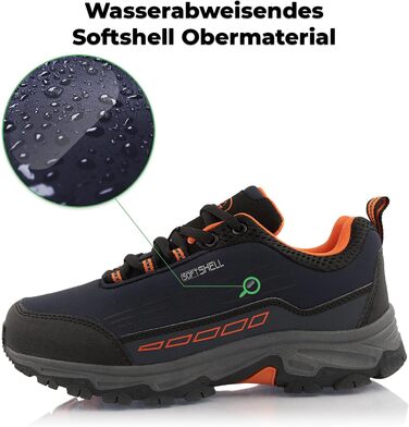 Черевики для хайкінгу жіночі та чоловічі, водонепроникні трекінгові черевики, чорний, зелений (36 EU, темно-синій, помаранчевий)